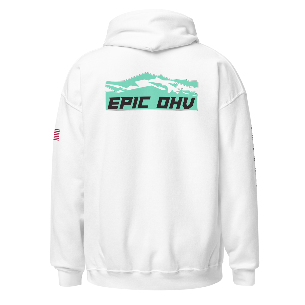 EPIC OHV OG hoodie white back view