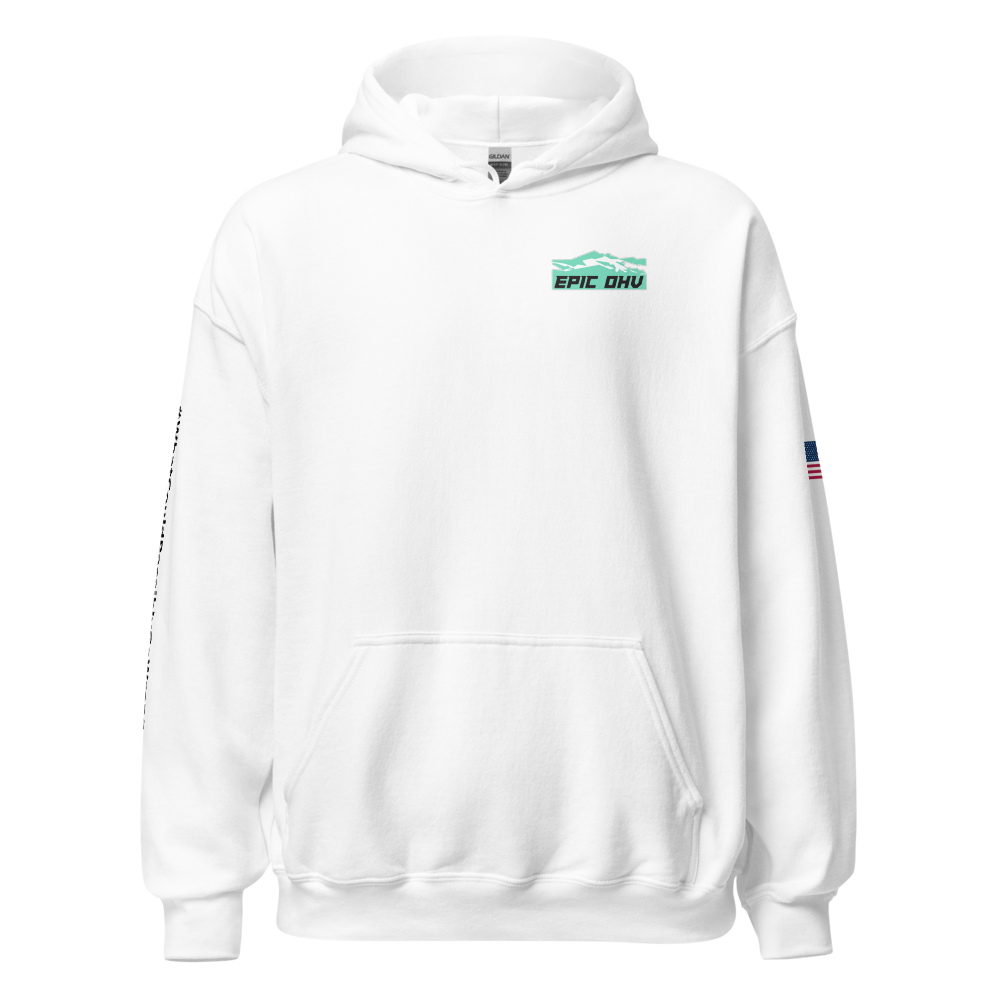 EPIC OHV OG hoodie white front view