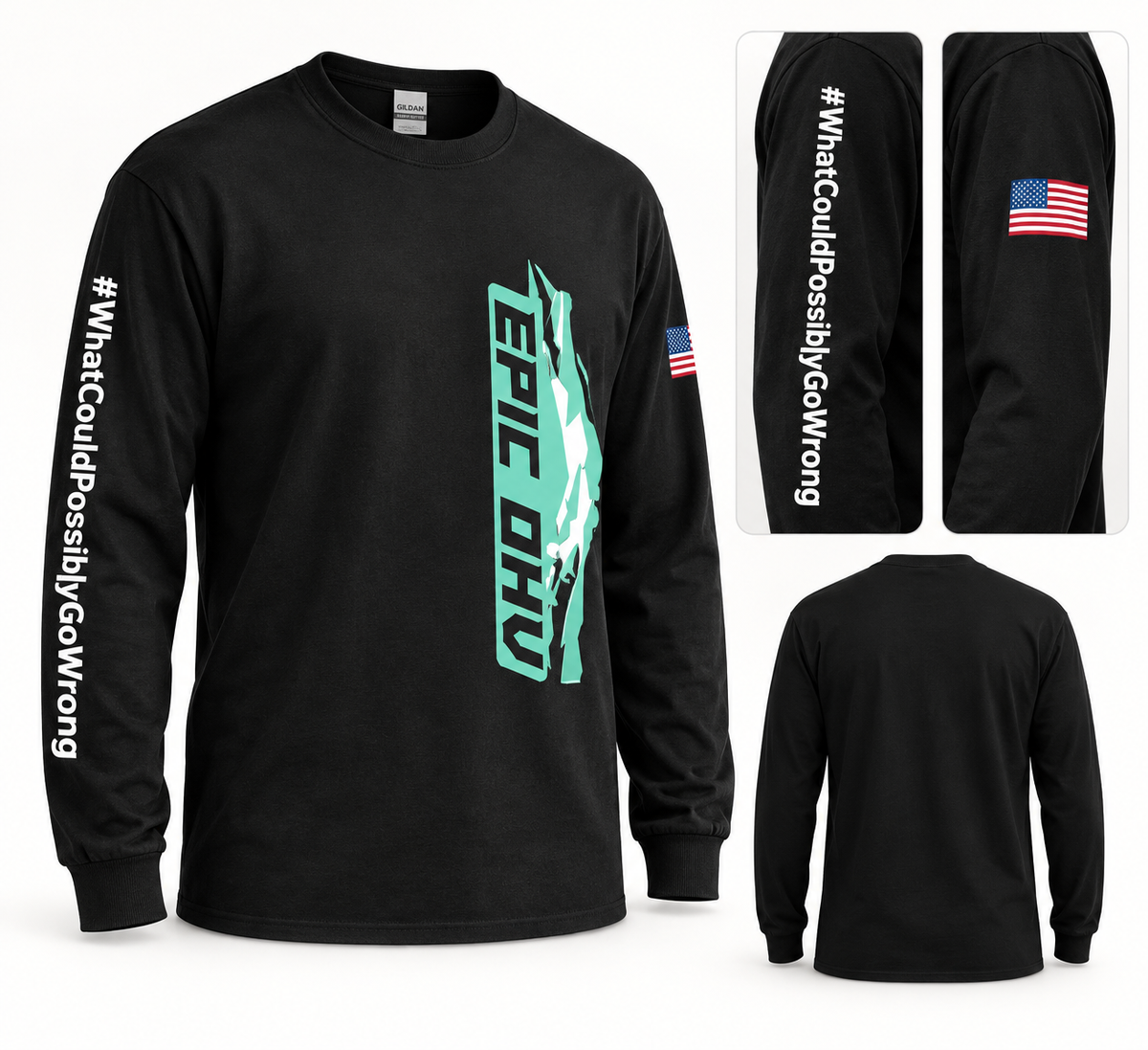 EPIC OHV OG long sleeve black mockup with sleeve details