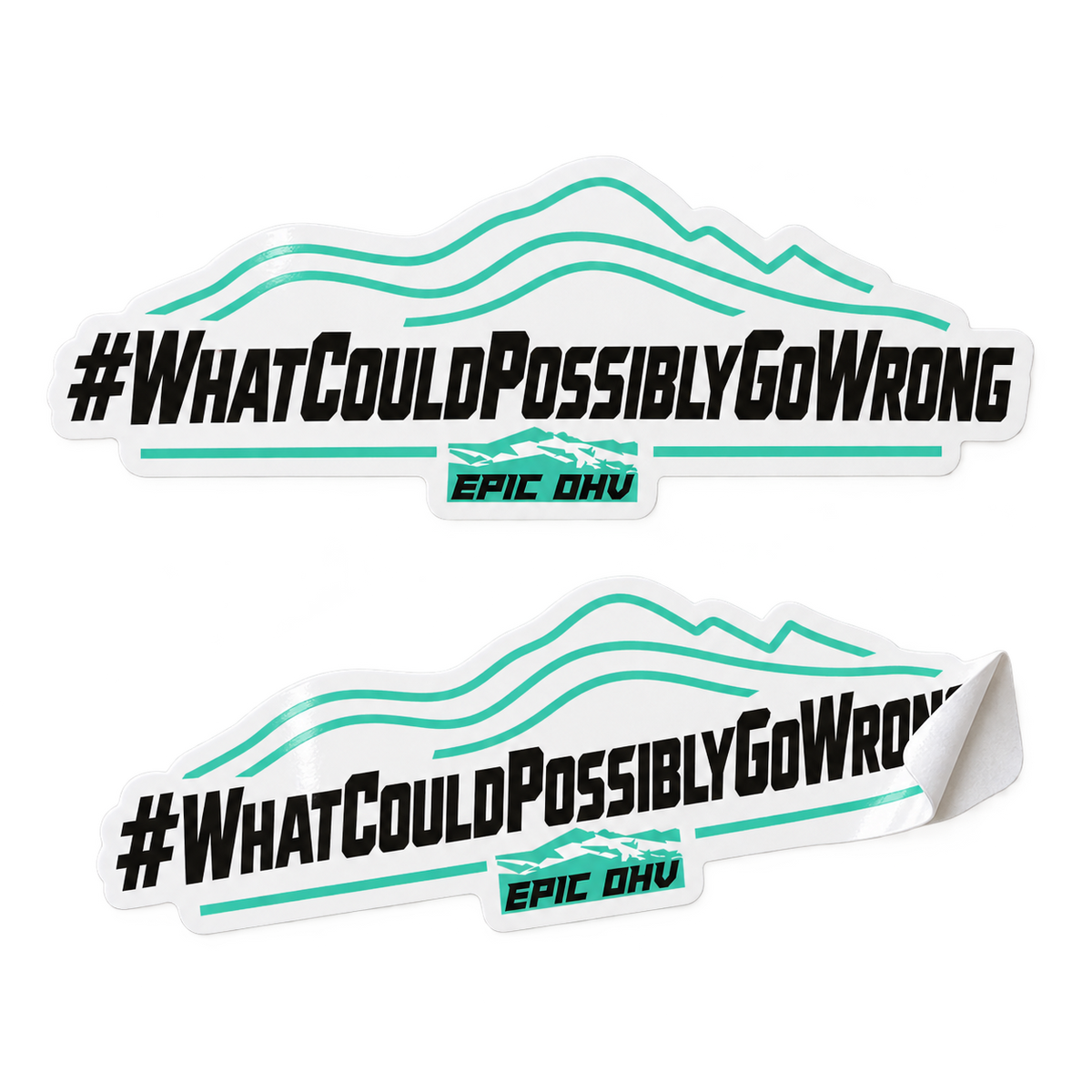 EPIC OHV What Could Possibly Go Wrong hashtag sticker