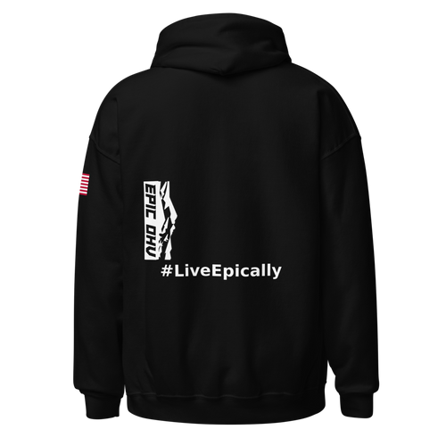 EPIC OHV Live Epically Hoodie — Black — back supplier mockup